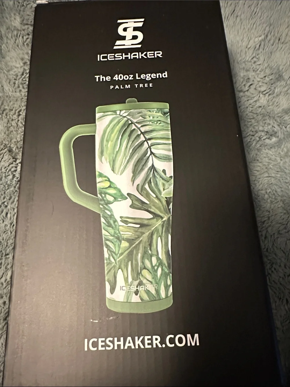 The 40oz Legend Palm Tree Green Travel Tumbler